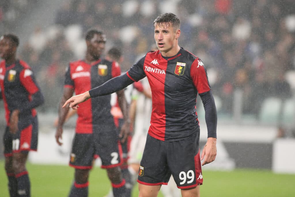 He's avialable for Vieira. Genoa striker, Andrea Pinamonti