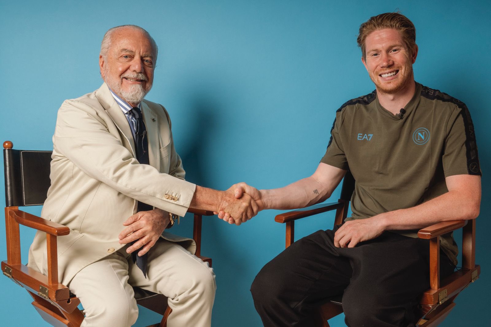 De Bruyne with De Laurentiis (Napoli official X account)