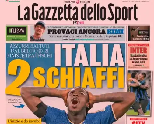 Why did Gazzetta put Kean, not Pio Esposito, on Italy’s defeat cover?