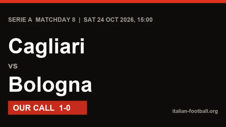Cagliari vs Bologna Prediction: Serie A Matchday 8