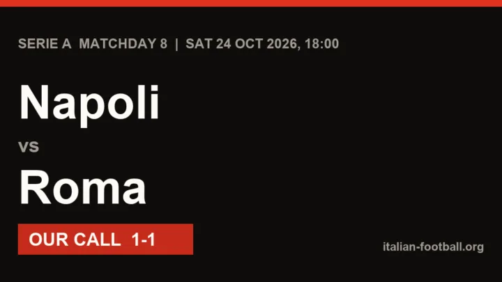 Napoli vs Roma Prediction: Serie A Matchday 8